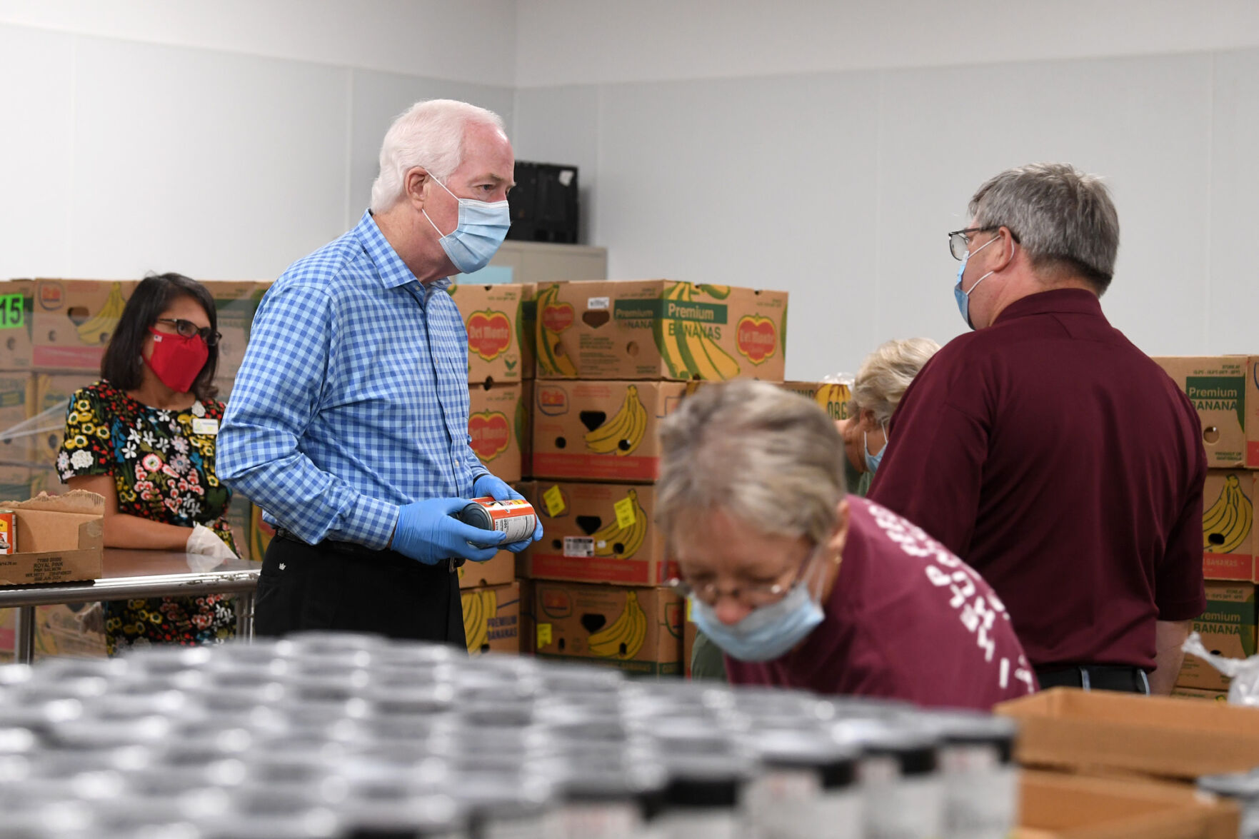 Sen. John Cornyn at BV Food Bank